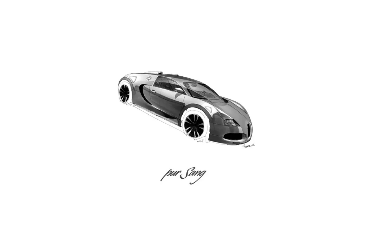 Bugatti Veyron Rembrandt Bugatti Car Drawing Greeting Card by CarsToon  Concept
